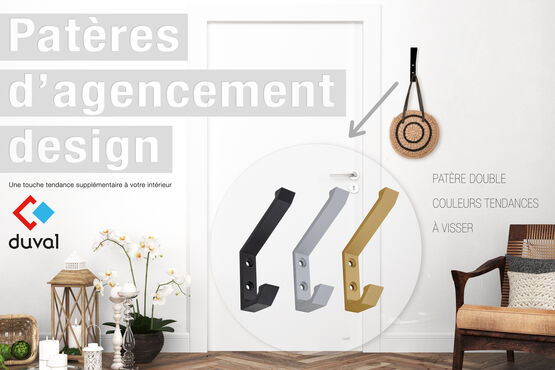 Patère d&#039;agencement design | Référence : 93-01XX-1000 - produit présenté par BILCOCQ-DUVAL