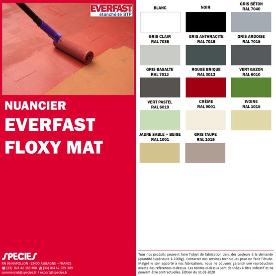  Peinture époxy bi-composante sans solvant | EVERFAST FLOXY MAT  - EVERFAST