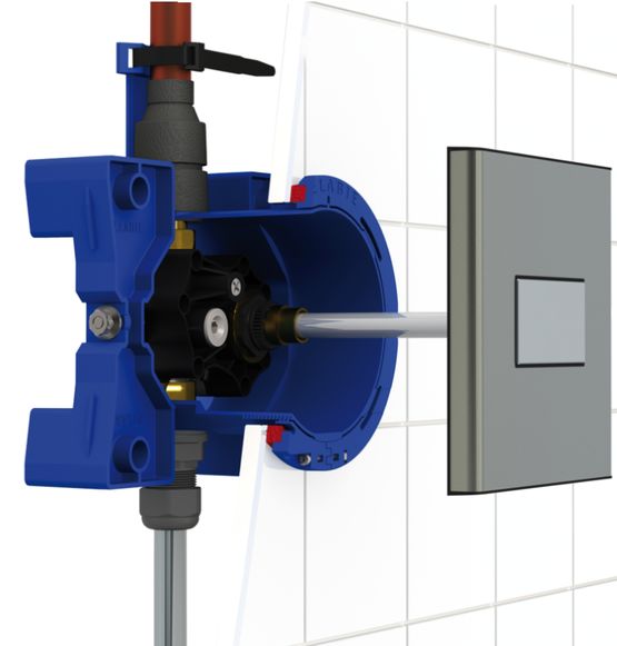  Plaque de commande encastrée encastré Inox satiné, ~3 sec pour urinoir - kit 2/2 - TEMPOFLUX | Réf. 778700  - Mitigeur à déclenchement automatique pour collectivités