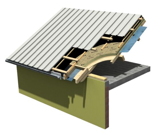  Plaque isolante PIR antidérapante pour l&#039;isolation des toitures en pente par l&#039;extérieur | Utherm Sarking K Comfort Anti-Slide - Panneaux isolants en polyuréthane