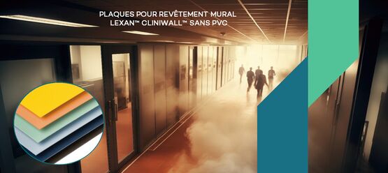 Plaques pré-colorées pour revêtement mural intérieur | LEXAN™ CLINIWALL™ Sheet