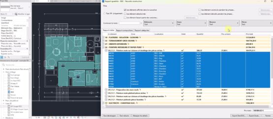 Plugin REVIT de quantification et d&#039;estimation de coûts de construction sur une maquette REVIT | BIMQuantify  - produit présenté par SOC INFORMATIQUE