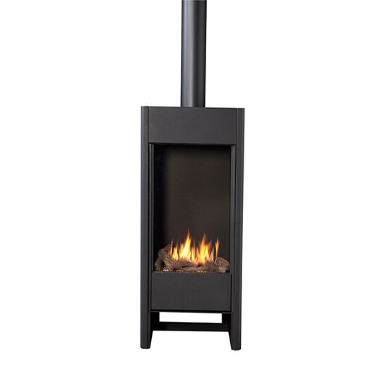  Poêle à gaz rectangulaire en acier noir | Farum Faber - BEST FIRES