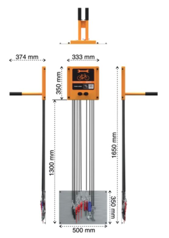 Point de réparation mural en acier galvanisé | HOKO - produit présenté par HAKKEN MOBILITY