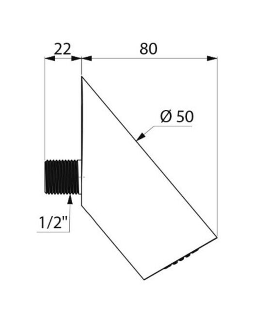  Pomme de douche M1/2&#039;&#039; encastrée RAINY  | Réf. 708000   - DELABIE