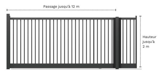 Portail Acier barreaudé Autoportant | TS - produit présenté par QUAGLIA DIFFUSION