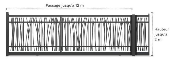 Portail acier barreaudé coulissant | Atlante - produit présenté par QUAGLIA DIFFUSION