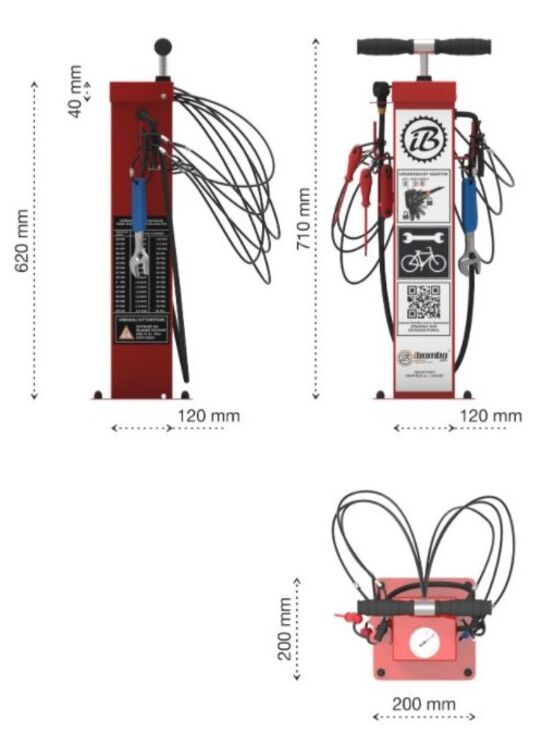 Station de réparation et de gonflage avec clé à molette | PRS-SV1 - produit présenté par HAKKEN MOBILITY