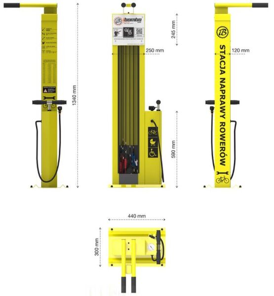 Station de réparation et gonflage vélo | Scandic  - produit présenté par HAKKEN MOBILITY