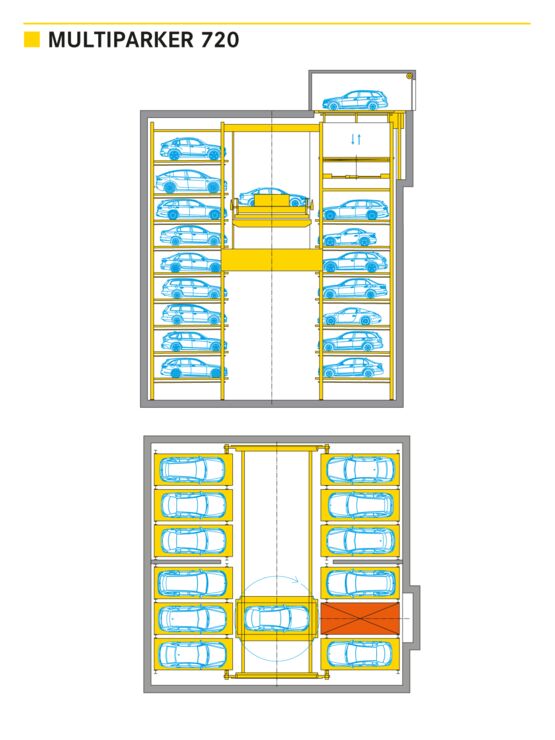  Système de parking automobile à commande automatique | MULTIPARKER 720 - HIGH PARK