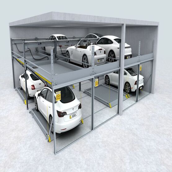  Système semi-automatique de stationnement pour automobiles | COMBILIFT 552 MR  - Plate-forme de superposition pour véhicules