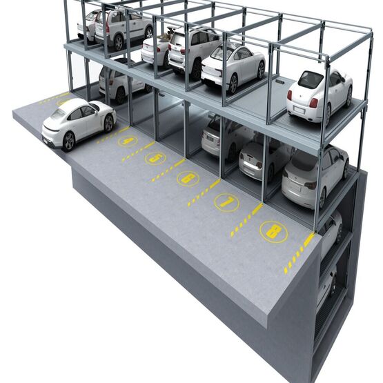  Système semi-automatique de stationnement pour automobiles | COMBIPARKER 560  - Plate-forme de superposition pour véhicules