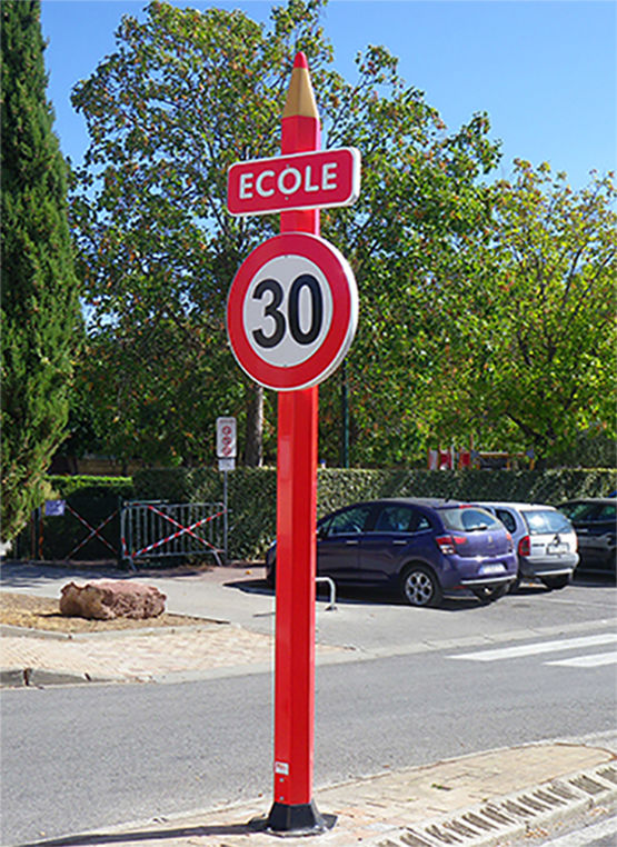  Totem fibre simple de signalisation | SERAC SIGNALISATION  - SERAC SIGNALISATION