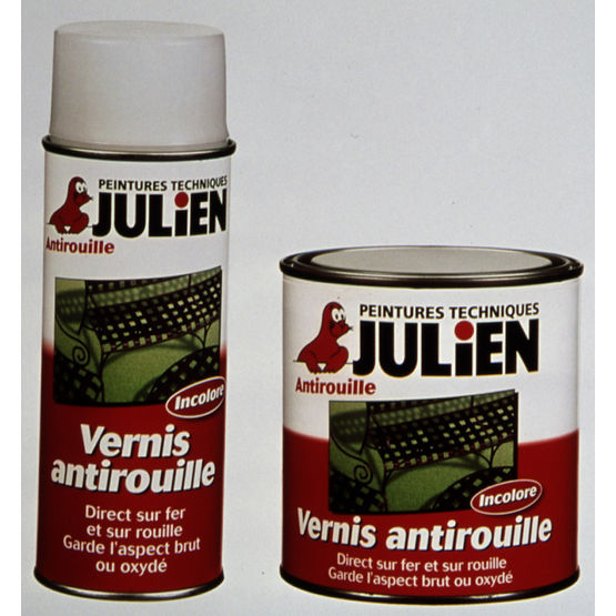 Vernis antirouille incolore en pot ou aérosol