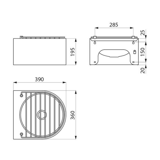 Vidoir mural Inox 304 satiné | Réf. 180170  - produit présenté par DELABIE