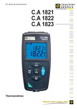 Thermomètres de contact Chauvin Arnoux performants et polyvalents  | CA 1821/1822/1823