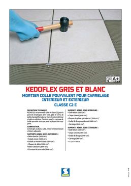 Mortier colle polyvalent pour carrelage intérieur et extérieur | KEDOFLEX GRIS ET BLANC