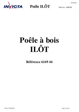 Poêle à bois 8 kW à combustion inversée compatible RT2012 | Ilot 6169-44