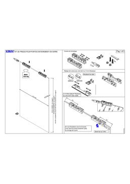 Kit de quincaillerie pour porte entièrement en verre pour Scrigno Base