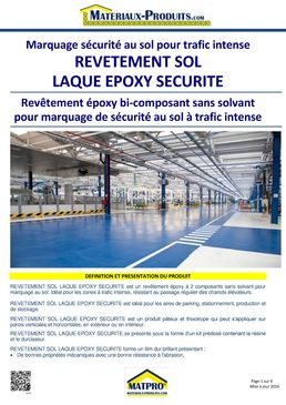 Revêtement peinture sol laque époxy sécurité marquage pour aires de parking