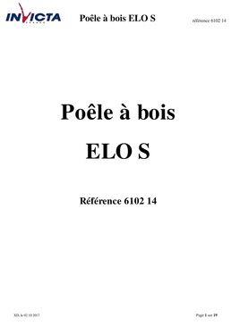 Poêle à bois 5 kW avec post combustion compatible RT2012 | Elo S 6102-14 