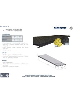 Profil podotactile pour PMR | Profil TOLPLOT