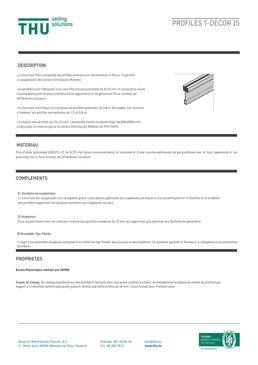 Profilés métalliques pour plafonds démontables | Profilés T-Decor 15