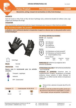 Gants de protection en fleur de bovin | 23300 00