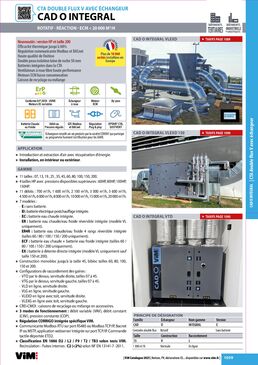 Centrales double flux pour locaux tertiaires jusqu'à 20 000 m3/h | CAD O INTEGRAL