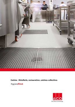 Caniveau en acier pour zones propres | ACO caniveaux Hygiene first