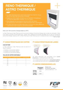 Volet roulant à isolation thermique intégrée pour la rénovation | Rénothermic (éligible au crédit d'impôt)