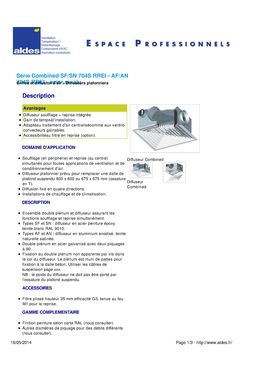 Diffuseur d'air de reprise et soufflage | Combined