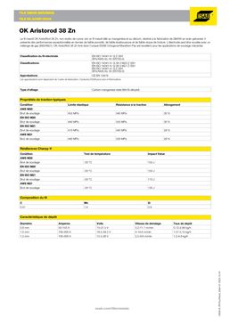 Fil de soudage aciers galvanisés | OK Aristorod 38 Zn 