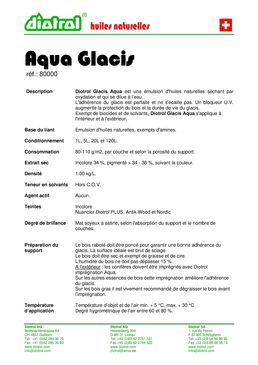 Glacis pour bois à base d’huiles naturelles sans biocides et solvants | AQUA GLACIS 80000  