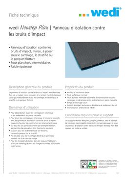 Isolant acoustique aux bruits d'impact pour carrelage ou plancher flottant | Nonstep