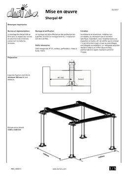 Système de structure support en aluminium pour équipement technique en toiture | Sherpal F