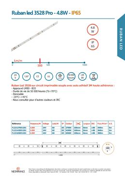 Ruban Led sur circuit imprimable souple puissance 4.8W - IP65 | 3528 Pro