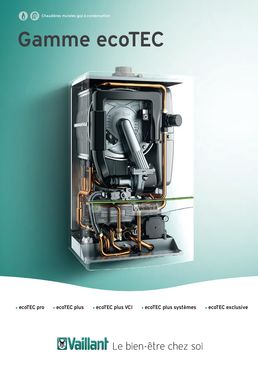 Chaudière murale gaz à condensation puissance 25 kW et 30 kW | ecoTEC plus 