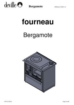 Fourneau à bois 8 kW avec plaque de cuisson en fonte émaillée | Bergamotte C08651