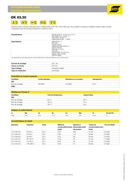 Electrodes de soudage | OK 63.30