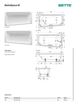 Baignoire trapézoïdale à encastrer acier titane vitrifié 2 dimensions | BetteSpace Medium 