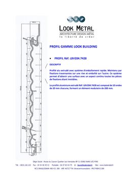 Profilé alu extrudé avec système d'emboîtement rapide | LOOK BUILDING LBV204.7428