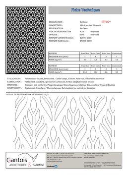 Métal perforé décoratif - ArtDeco | Rythmic – ETFLO