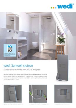 Cloison autoportante avec niche | Wedi Sanwell