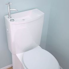Réservoir WC avec lave-mains intégré et double chasse d'eau | Ise'o Combiné