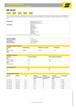 Electrode de soudage enrobée basique | OK 55.00