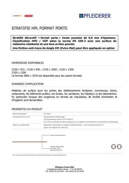 Feuille de stratifié format porte | HPL PORTE PFLEIDERER