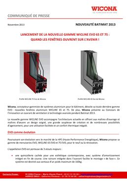 Ouvrant visible ou caché de ventilation pour l'intégration en façades | Wicline 75