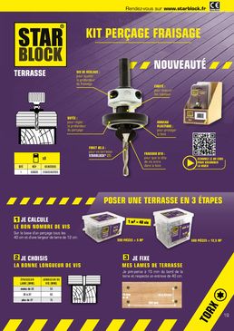 Vis en inox A2 et A4 pour terrasse | Vis Terrasse Starblock