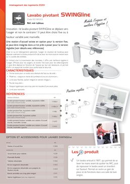 Lavabo pivotant pour PMR SWINGLine